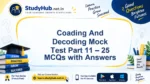 Coading And Decoding Mock Test Part 11 – 25 MCQs with Answers | StudyHUB