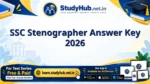 SSC Stenographer Answer Key 2026