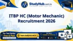 ITBP HC (Motor Mechanic) Recruitment 2026