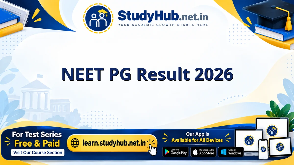 NEET PG Result 2026