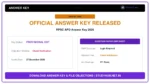 RPSC APO Answer Key 2026