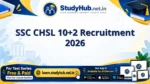SSC CHSL 10+2 Recruitment 2026