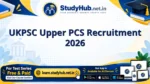 UKPSC Upper PCS Recruitment 2026