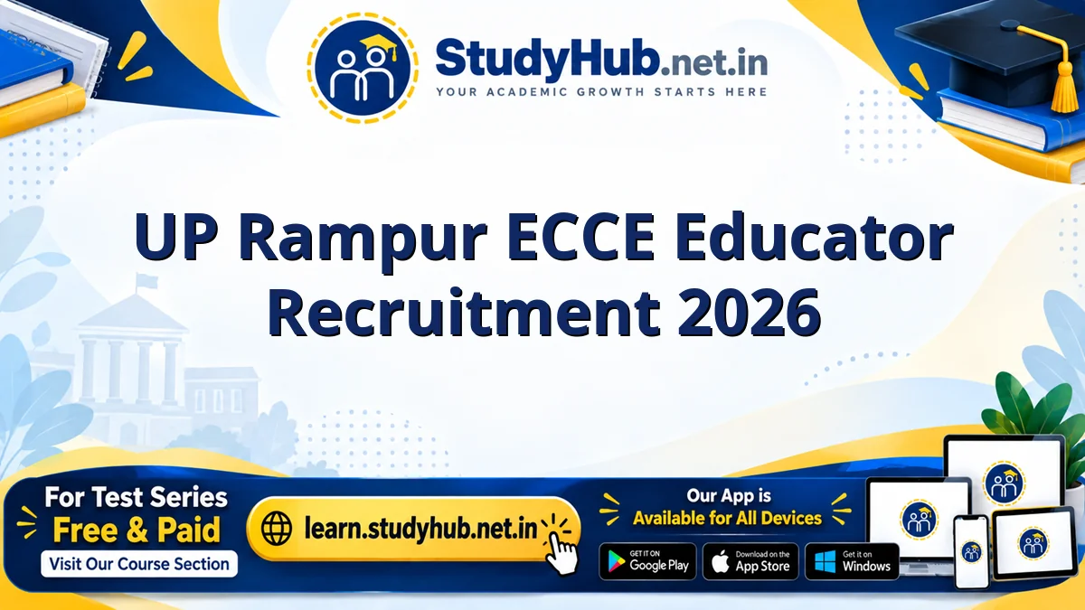 UP Rampur ECCE Educator Recruitment 2026