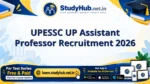 UPESSC UP Assistant Professor Recruitment 2026