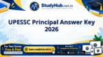 StudyHUB – Free Open Educational Resources UPESSC Principal Answer Key 2026