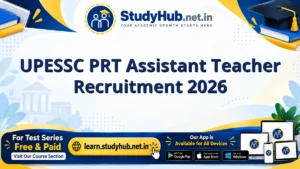 UPESSC PRT Assistant Teacher Recruitment 2026