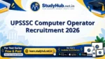 UPSSSC Computer Operator Recruitment 2026