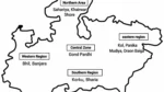 Labeled Regional Madhya Pradesh Tribes Map Diagram