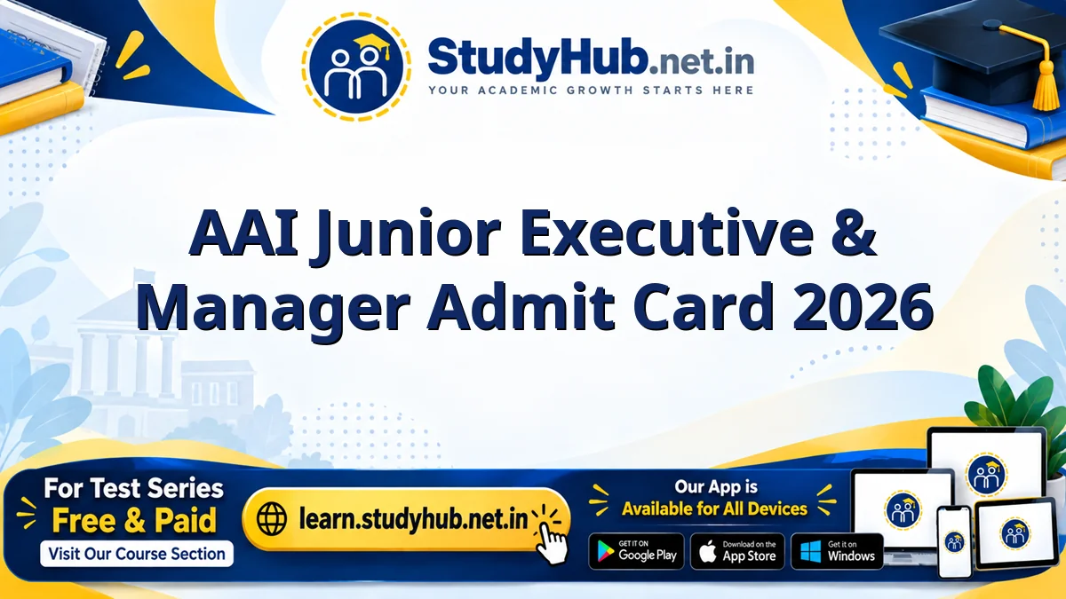 Sarkari Result AAI Junior Executive & Manager Admit Card 2026