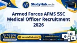 Armed Forces AFMS SSC Medical Officer Recruitment 2026