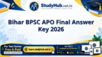 Bihar BPSC APO Final Answer Key 2026