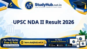 StudyHUB – Free Open Educational Resources UPSC NDA II Result 2026