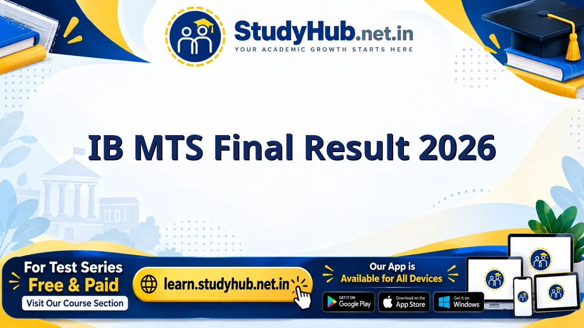 IB MTS Final Result 2026 – Out IB MTS Final Result 2026