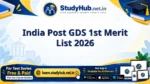 India Post GDS 1st Merit List 2026