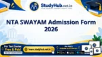 NTA SWAYAM Admission Form 2026