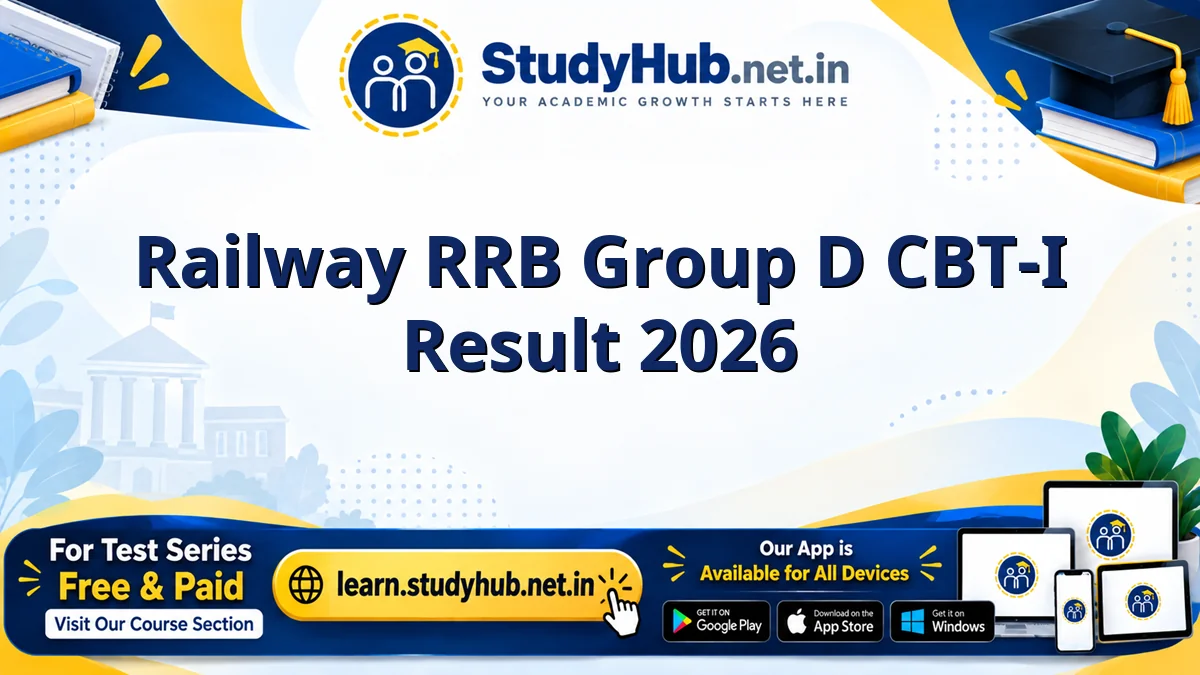 Railway RRB Group D CBT-I Result 2026