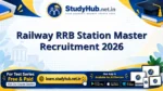 Railway RRB Station Master Recruitment 2026