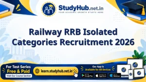 Railway RRB Isolated Categories Recruitment 2026