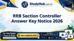 RRB Section Controller Answer Key Notice 2026