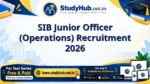 SIB Junior Officer (Operations) Recruitment 2026
