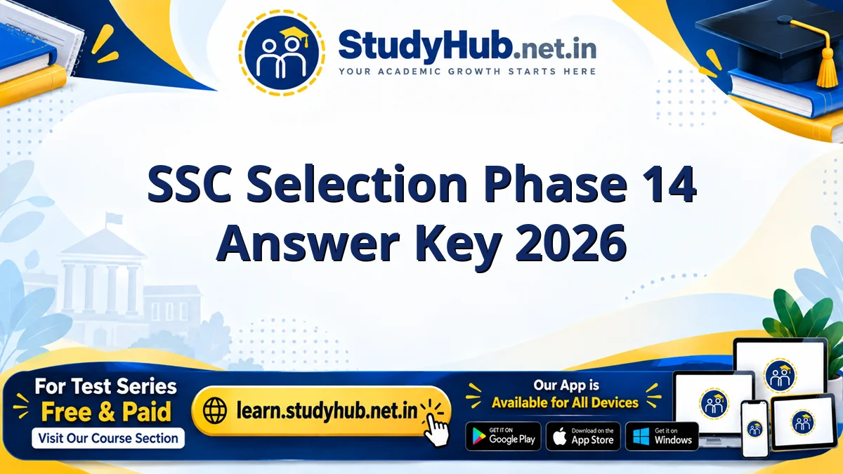 Sarkari Result SSC Selection Phase 14 Answer Key 2026