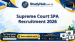 Supreme Court SPA Recruitment 2026