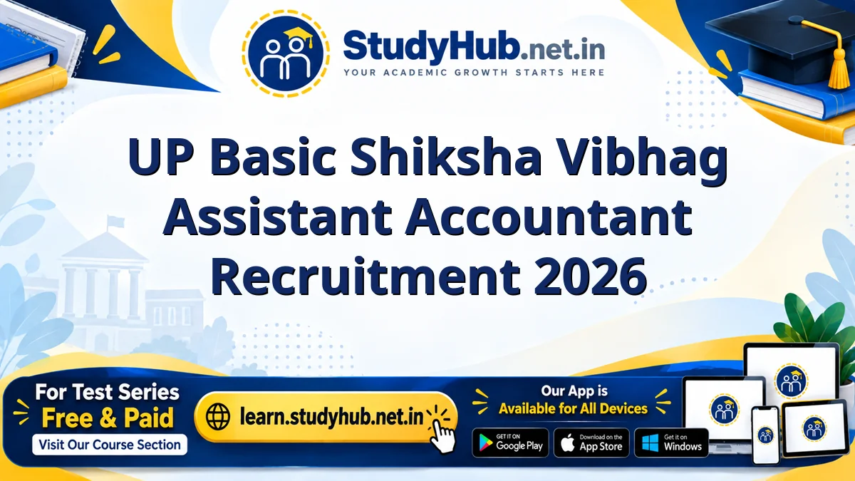 UP Basic Shiksha Vibhag Assistant Accountant Recruitment 2026