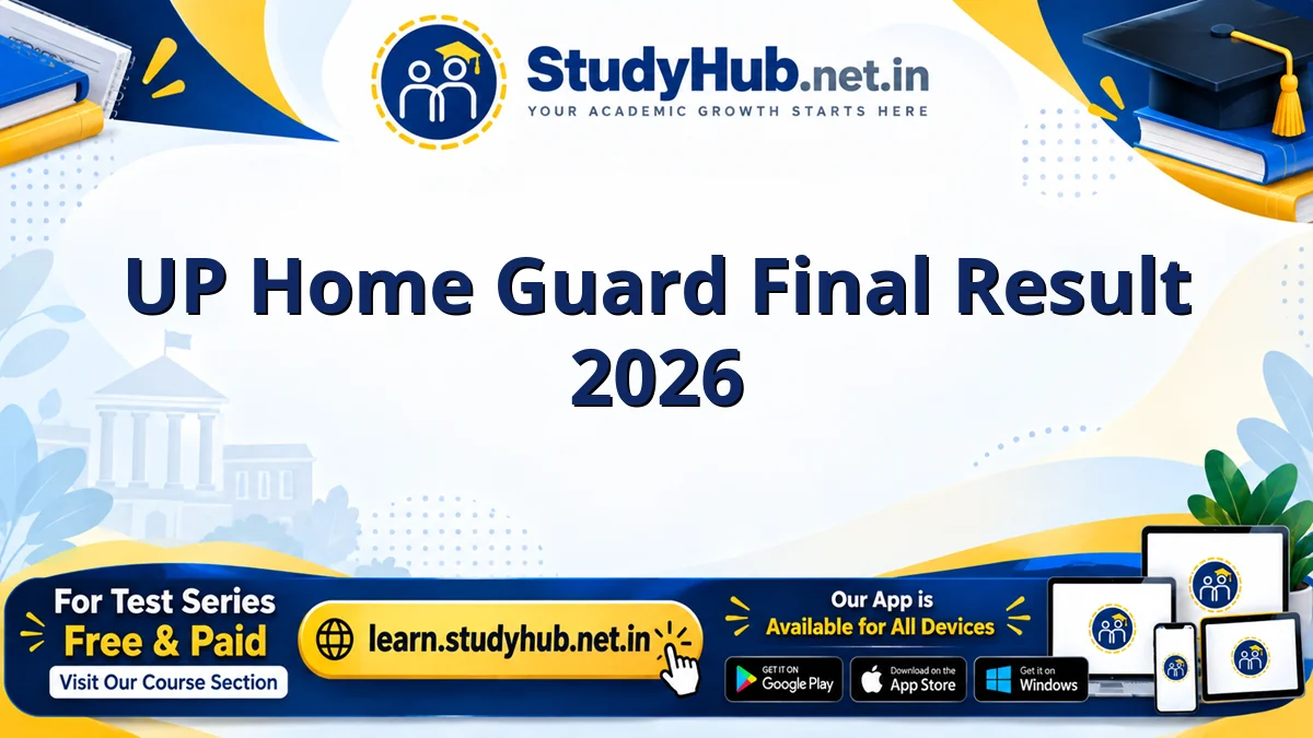 UP Home Guard Final Result 2026 – Out UP Home Guard Final Result 2026