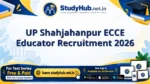 UP Shahjahanpur ECCE Educator Recruitment 2026