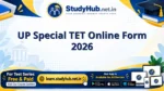 UP Special TET Online Form 2026