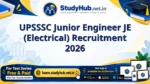 UPSSSC Junior Engineer JE (Electrical) Recruitment 2026