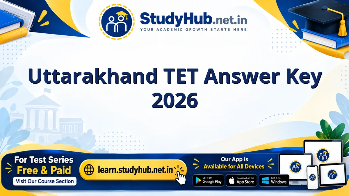 Sarkari Result Uttarakhand TET Answer Key 2026